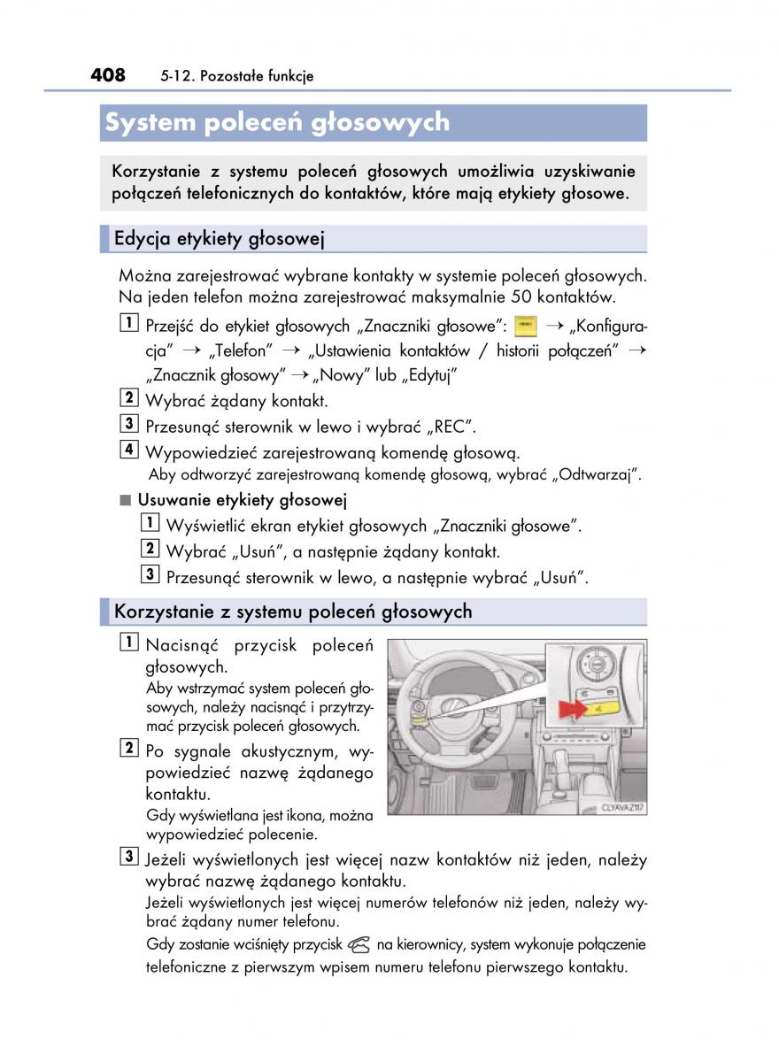 Lexus IS300h III 3 instrukcja obslugi / page 408