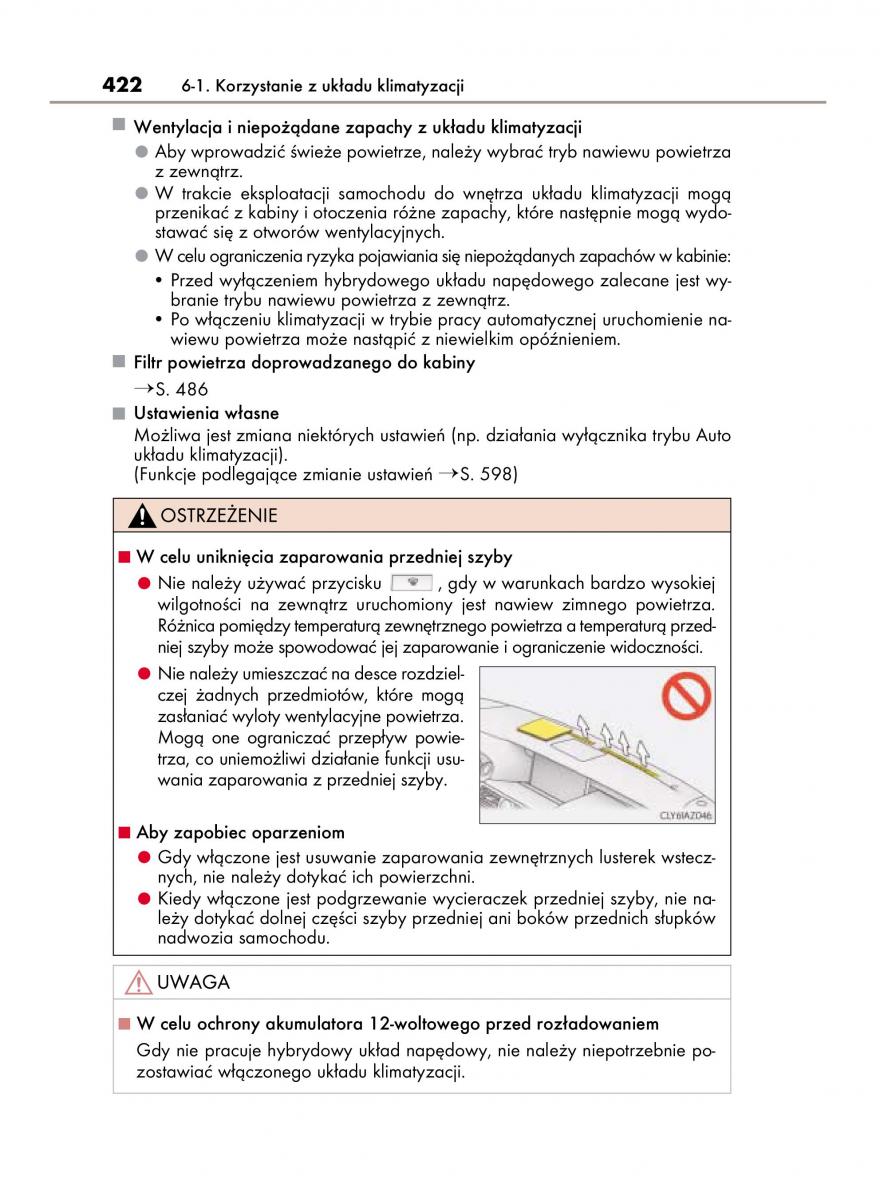 Lexus IS300h III 3 instrukcja obslugi / page 422