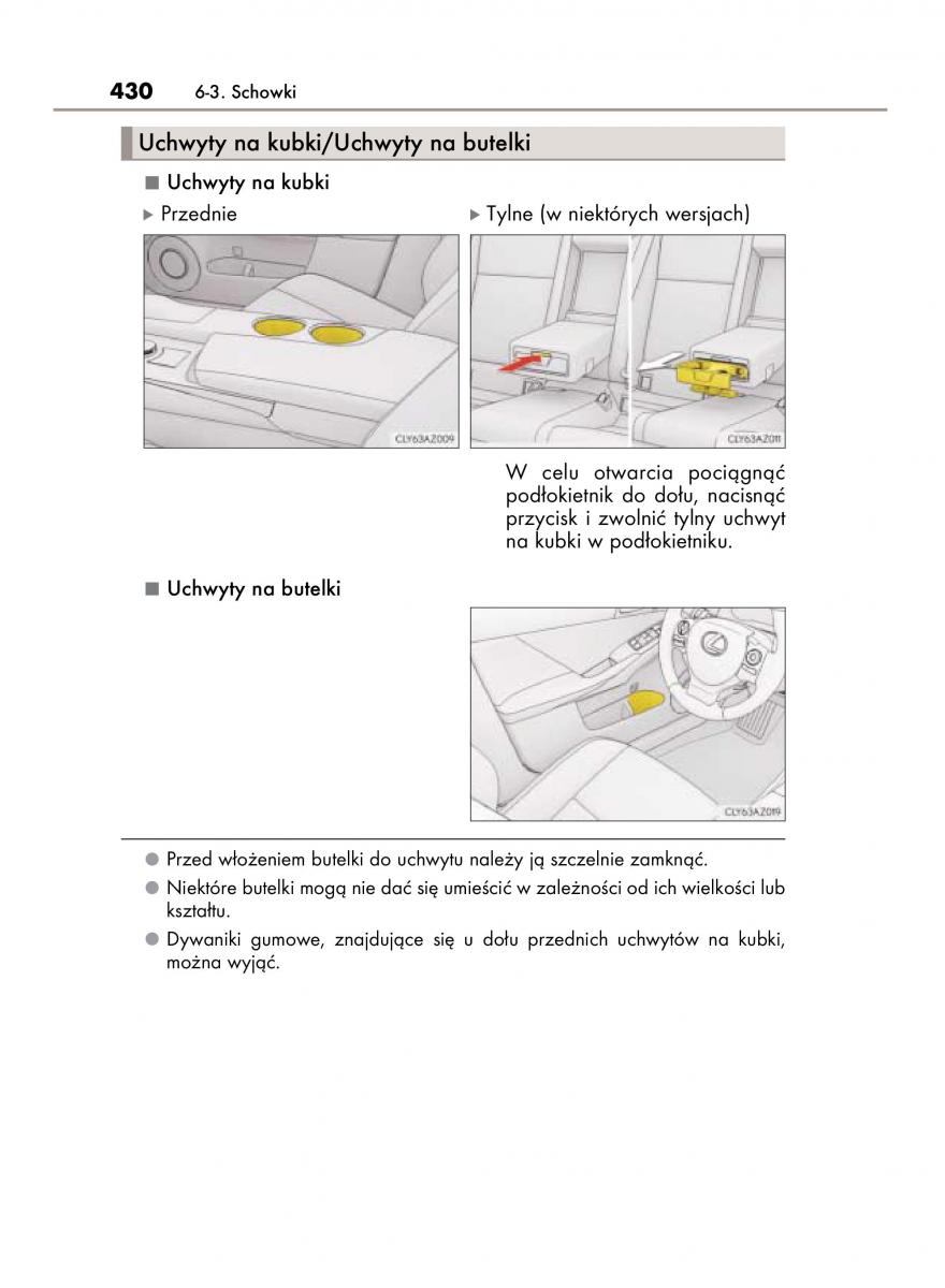 Lexus IS300h III 3 instrukcja obslugi / page 430