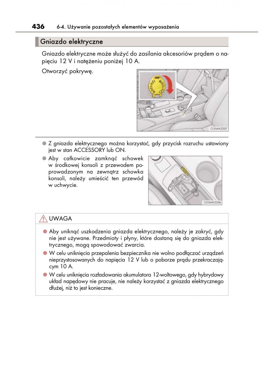 Lexus IS300h III 3 instrukcja obslugi / page 436