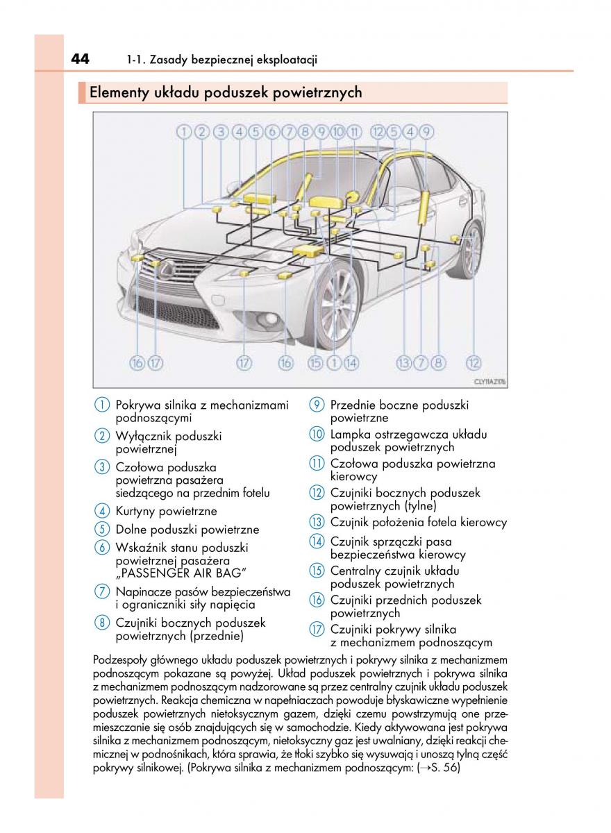 Lexus IS300h III 3 instrukcja obslugi / page 44