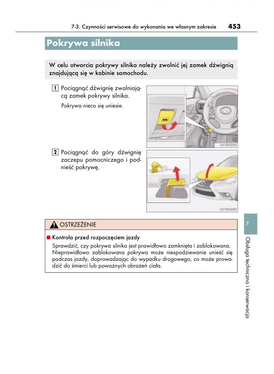 Lexus IS300h III 3 instrukcja obslugi / page 453