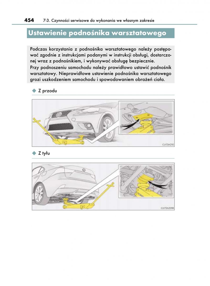 Lexus IS300h III 3 instrukcja obslugi / page 454