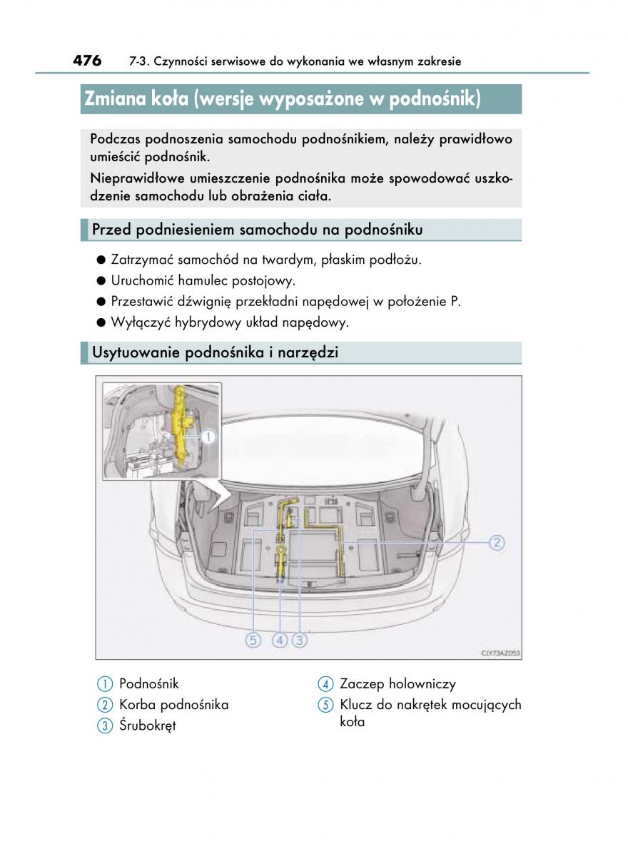 Lexus IS300h III 3 instrukcja obslugi / page 476