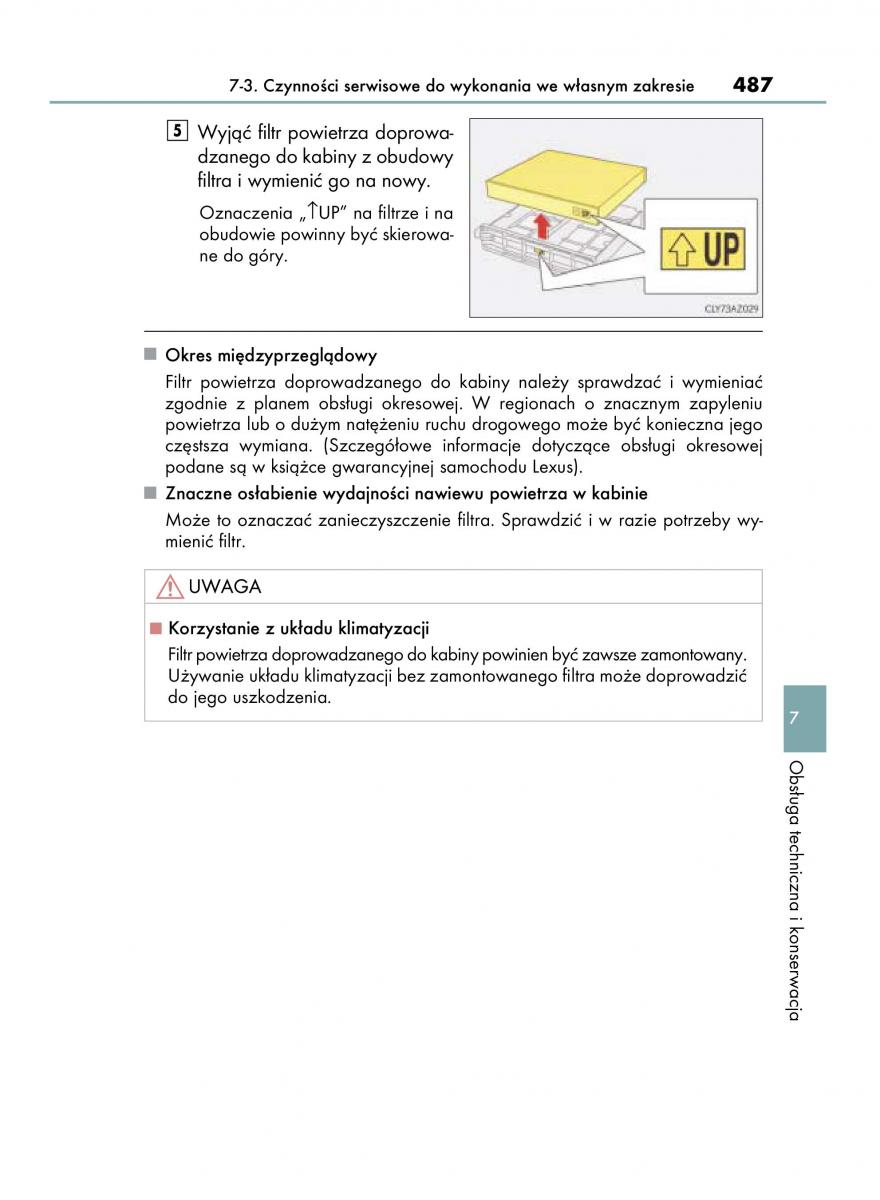 Lexus IS300h III 3 instrukcja obslugi / page 487