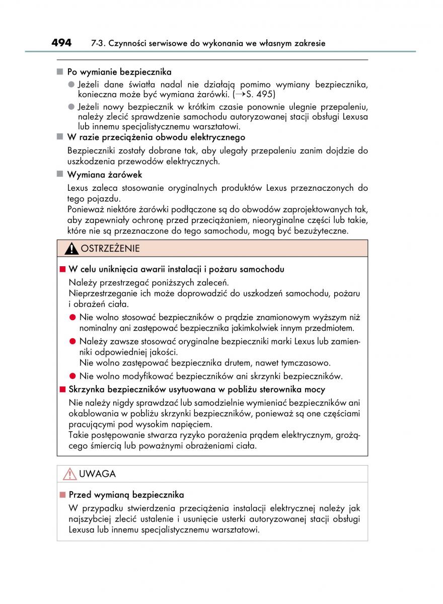 Lexus IS300h III 3 instrukcja obslugi / page 494