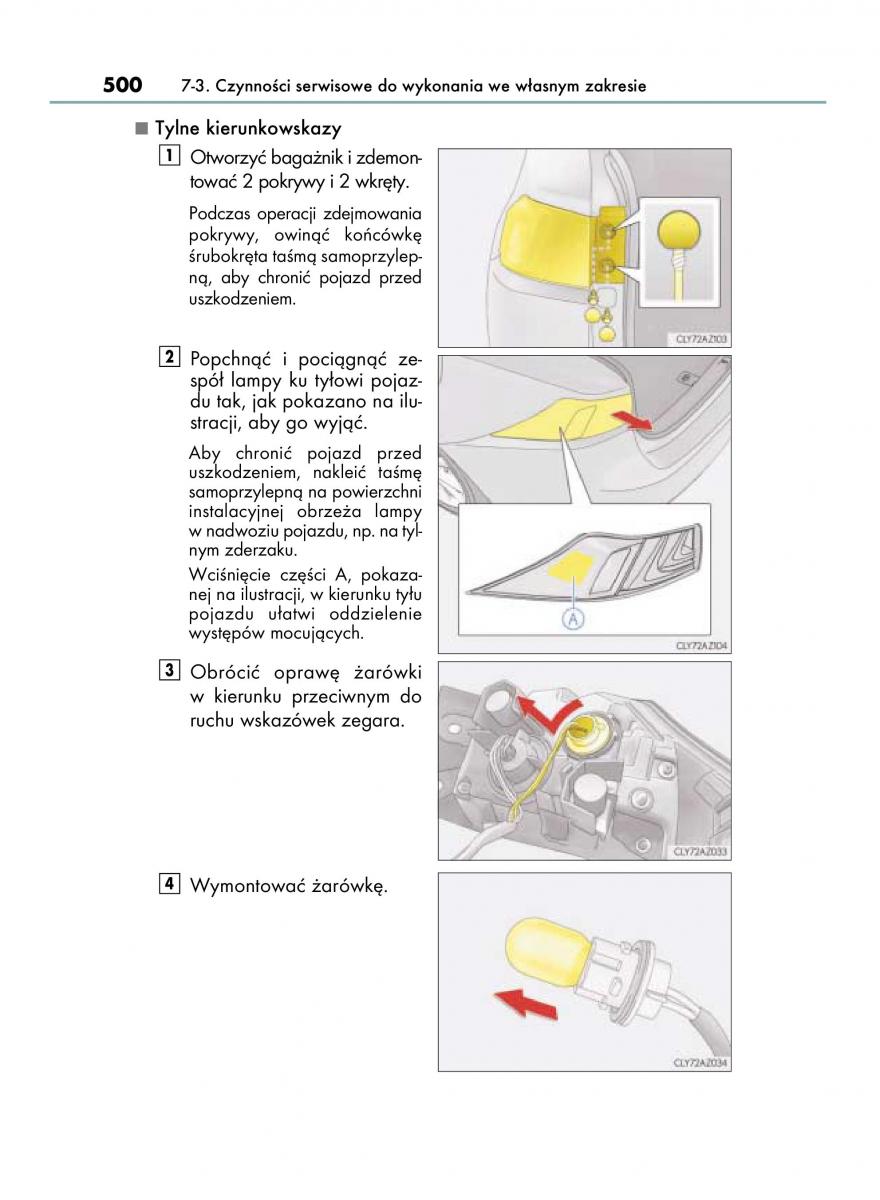 Lexus IS300h III 3 instrukcja obslugi / page 500