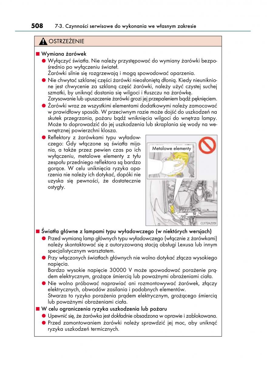 Lexus IS300h III 3 instrukcja obslugi / page 508