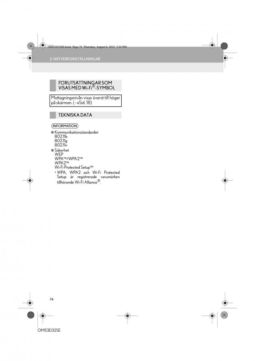 Lexus IS300h III 3 instruktionsbok / page 74