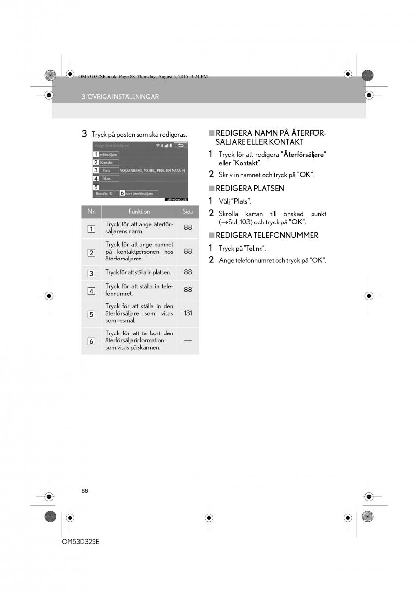 Lexus IS300h III 3 instruktionsbok / page 88