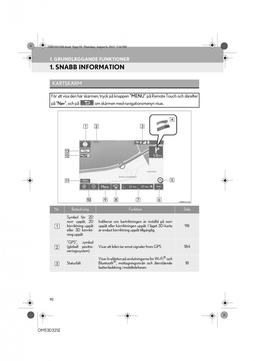 Lexus IS300h III 3 instruktionsbok / page 92