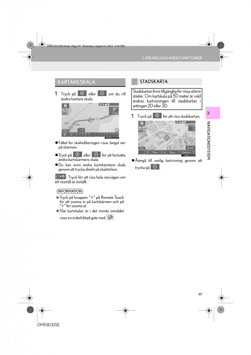 Lexus IS300h III 3 instruktionsbok / page 97