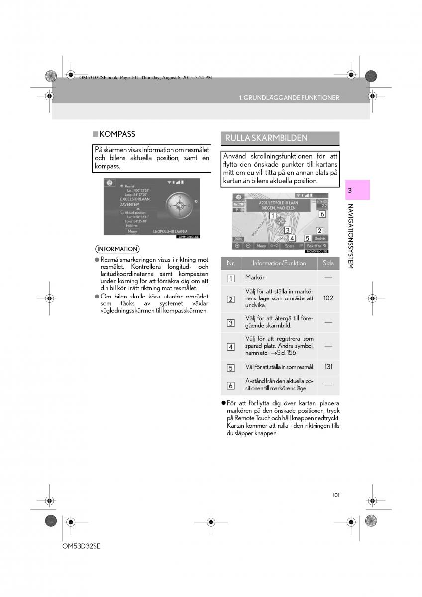 Lexus IS300h III 3 instruktionsbok / page 101