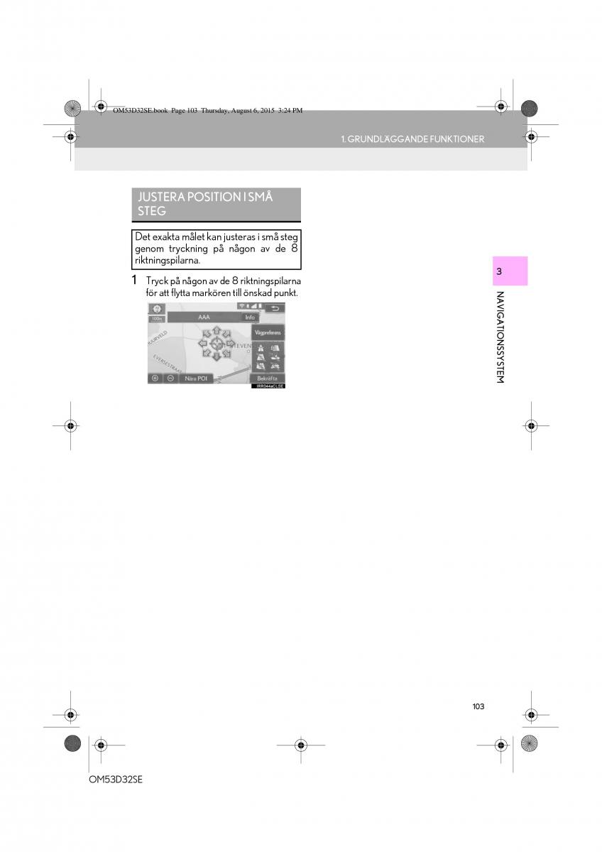 Lexus IS300h III 3 instruktionsbok / page 103