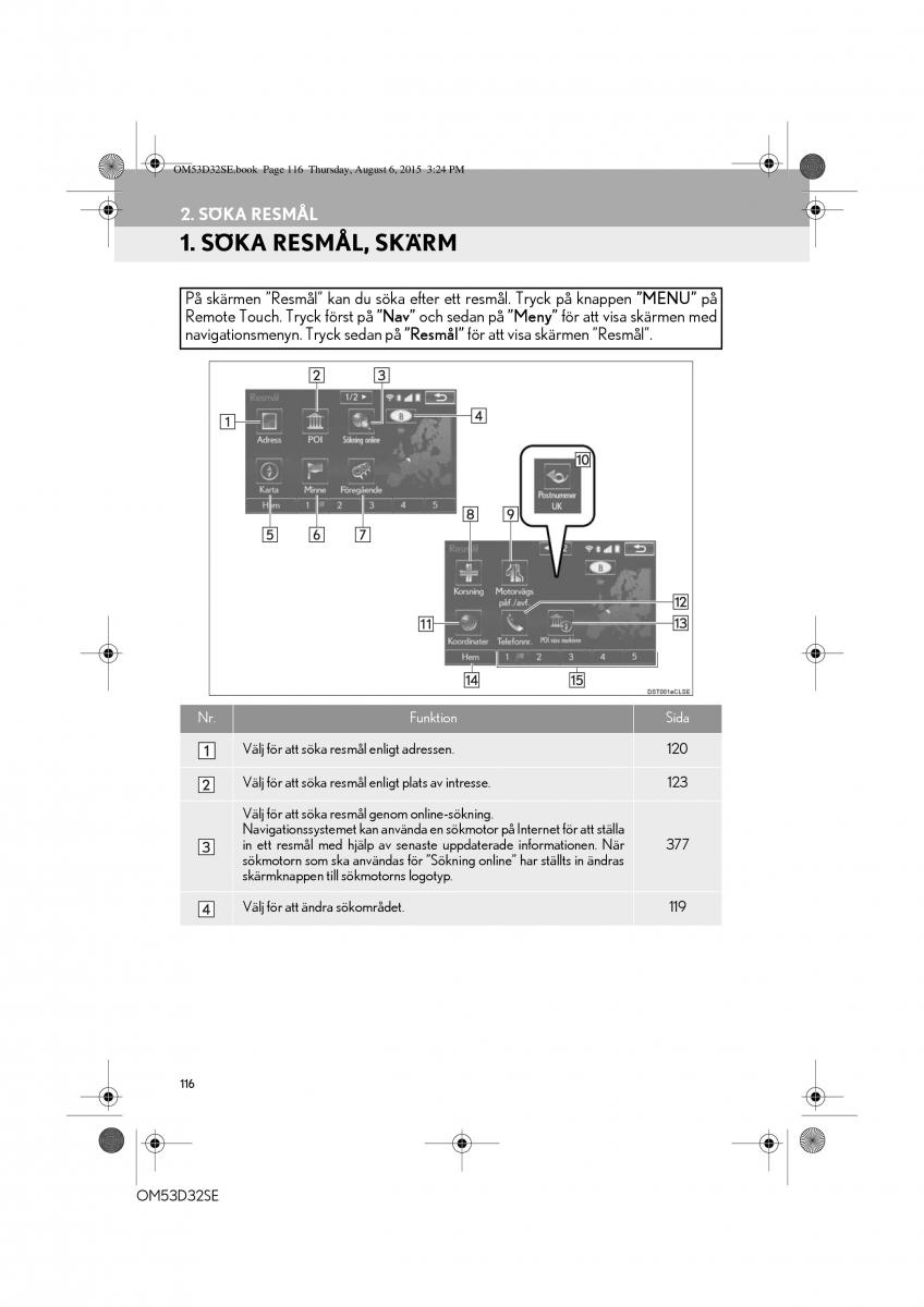 Lexus IS300h III 3 instruktionsbok / page 116