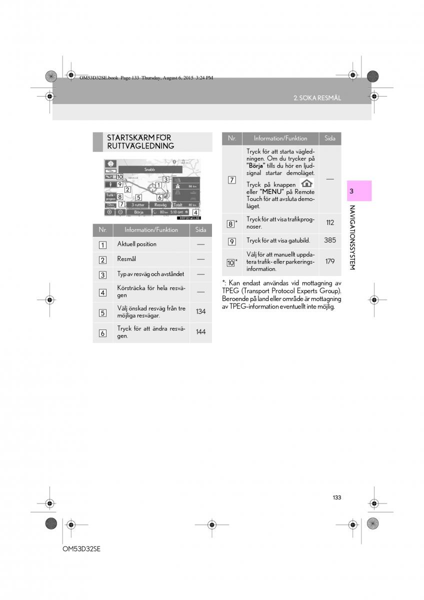 Lexus IS300h III 3 instruktionsbok / page 133