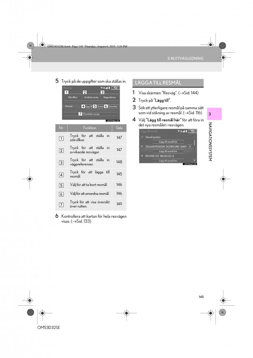 Lexus IS300h III 3 instruktionsbok / page 145