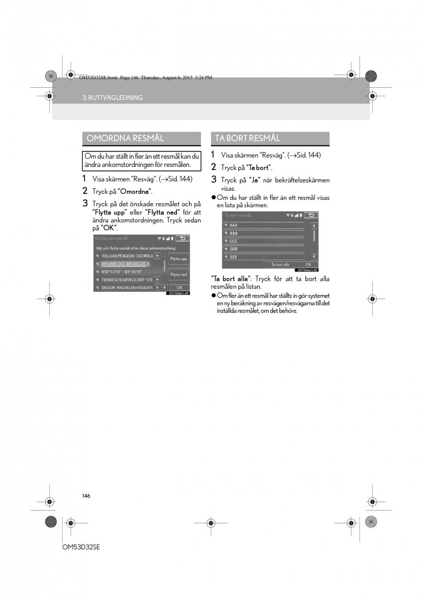 Lexus IS300h III 3 instruktionsbok / page 146