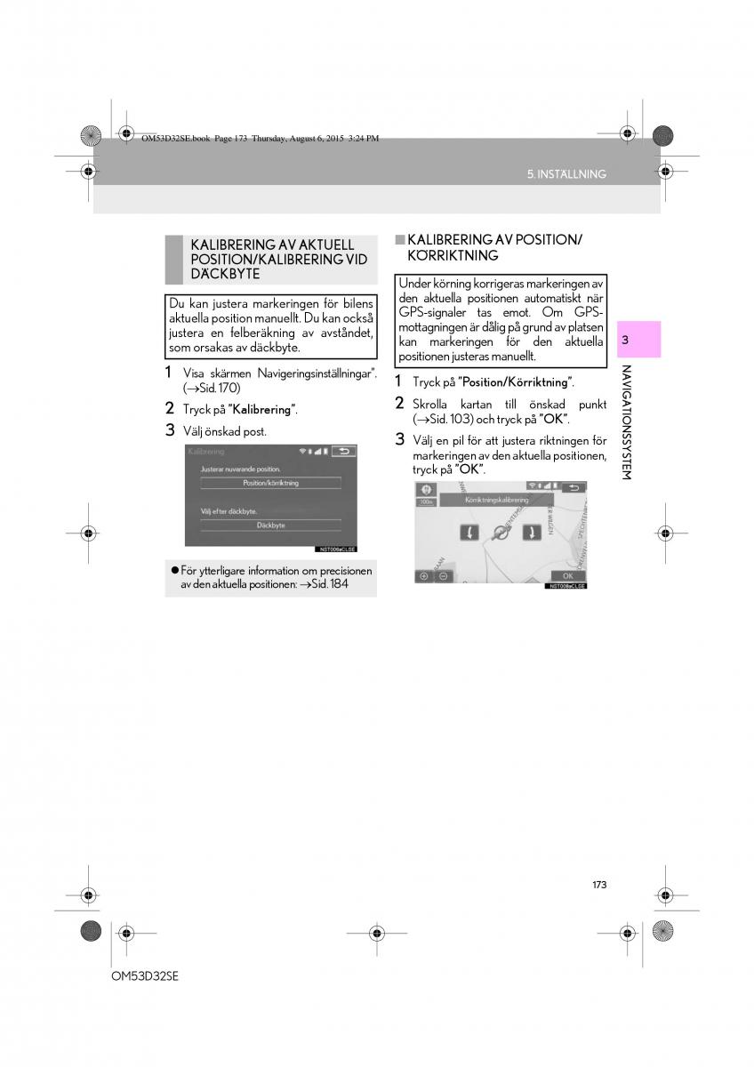 Lexus IS300h III 3 instruktionsbok / page 173