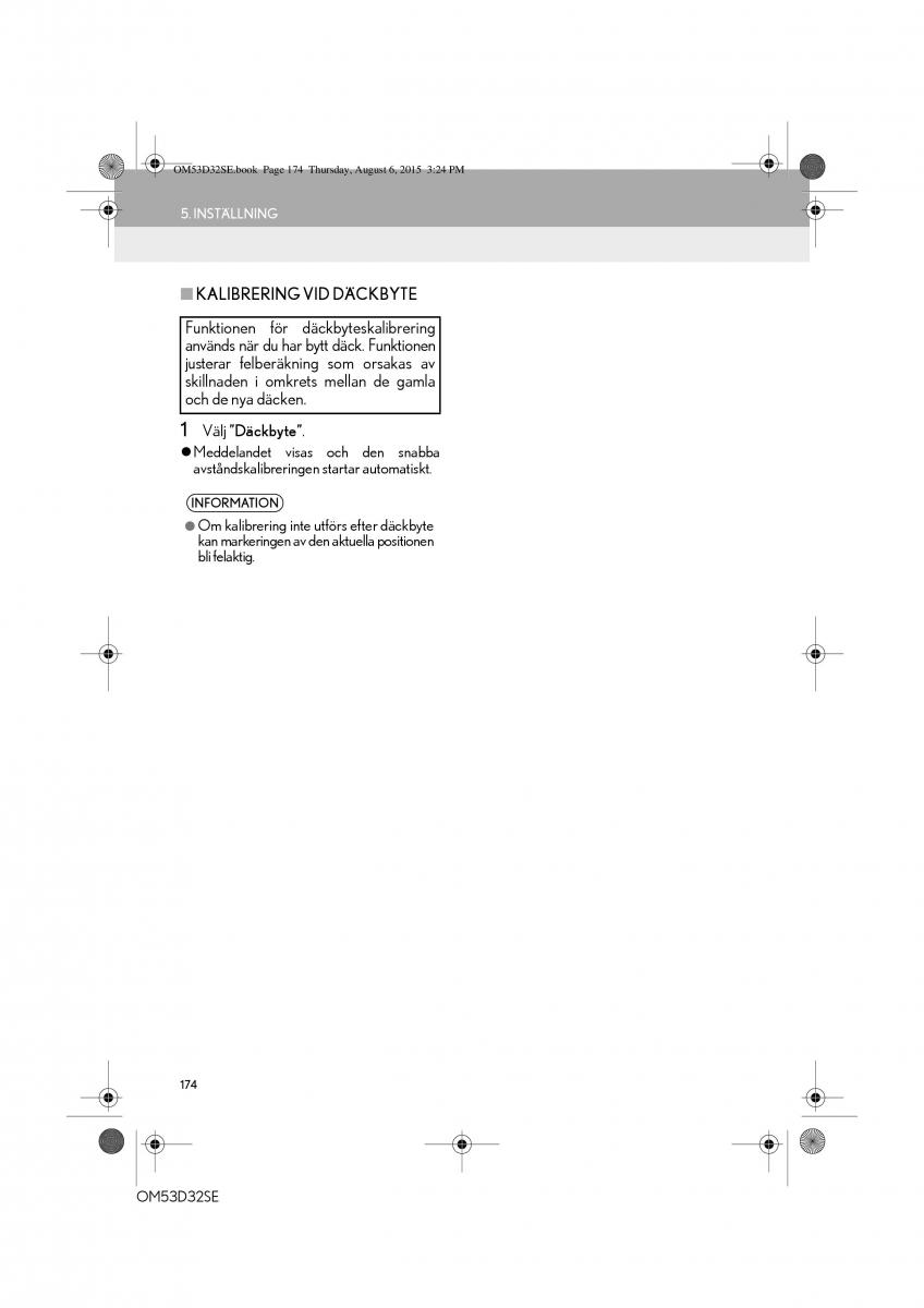 Lexus IS300h III 3 instruktionsbok / page 174