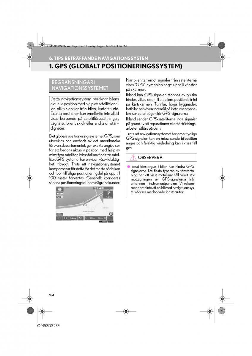 Lexus IS300h III 3 instruktionsbok / page 184