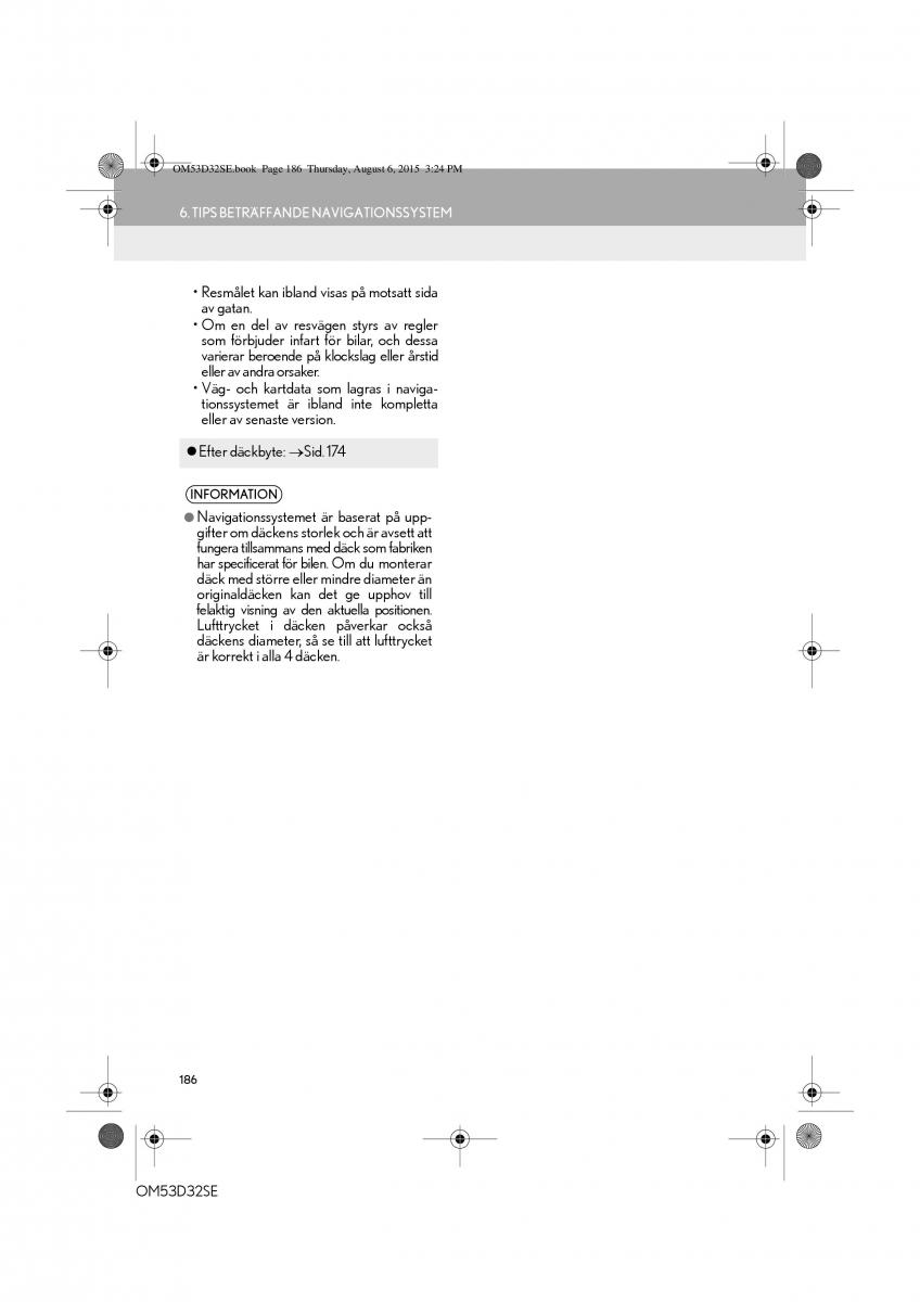 Lexus IS300h III 3 instruktionsbok / page 186