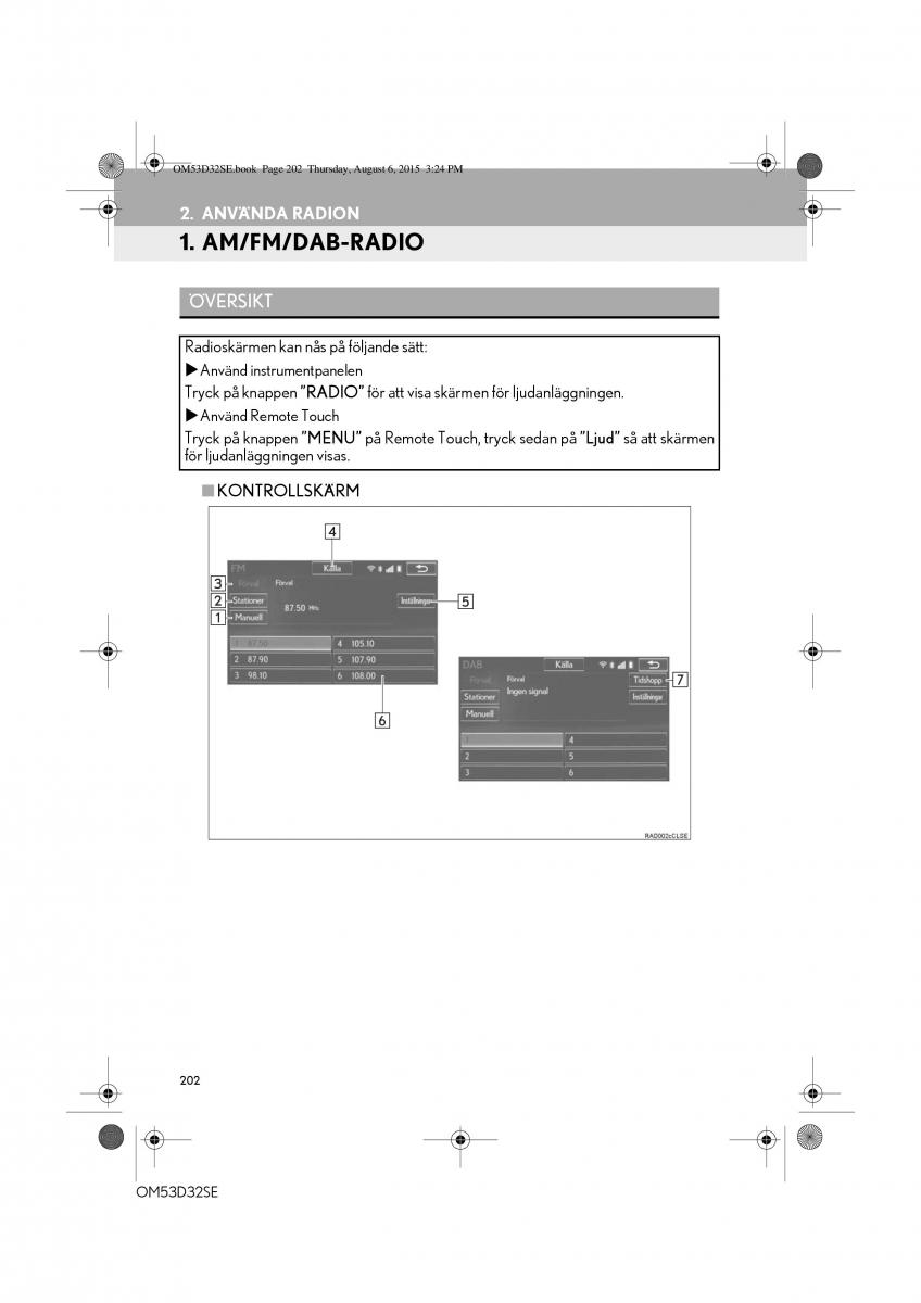 Lexus IS300h III 3 instruktionsbok / page 202