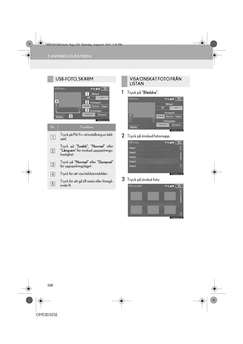 Lexus IS300h III 3 instruktionsbok / page 228