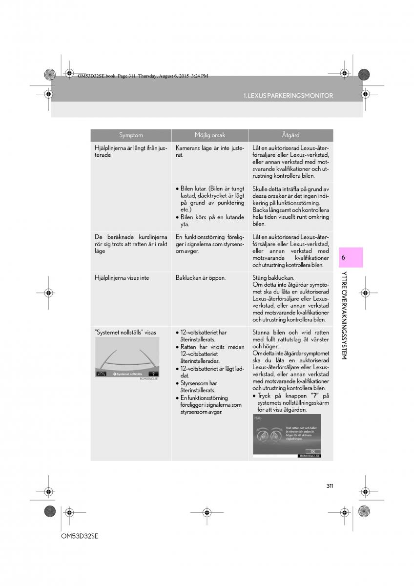 Lexus IS300h III 3 instruktionsbok / page 311