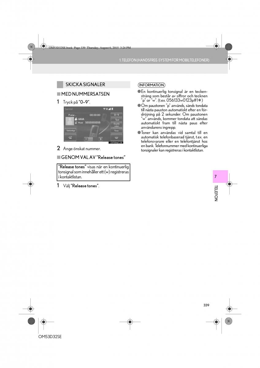 Lexus IS300h III 3 instruktionsbok / page 339