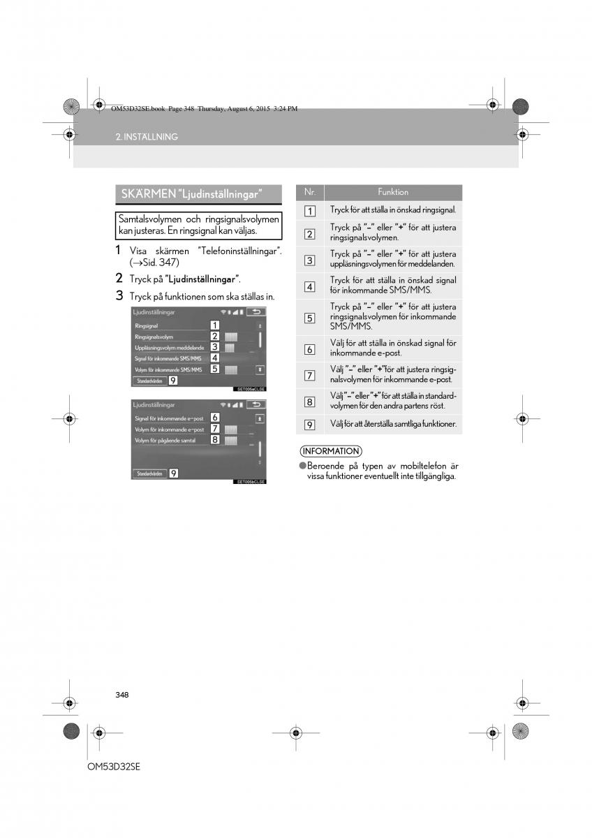 Lexus IS300h III 3 instruktionsbok / page 348