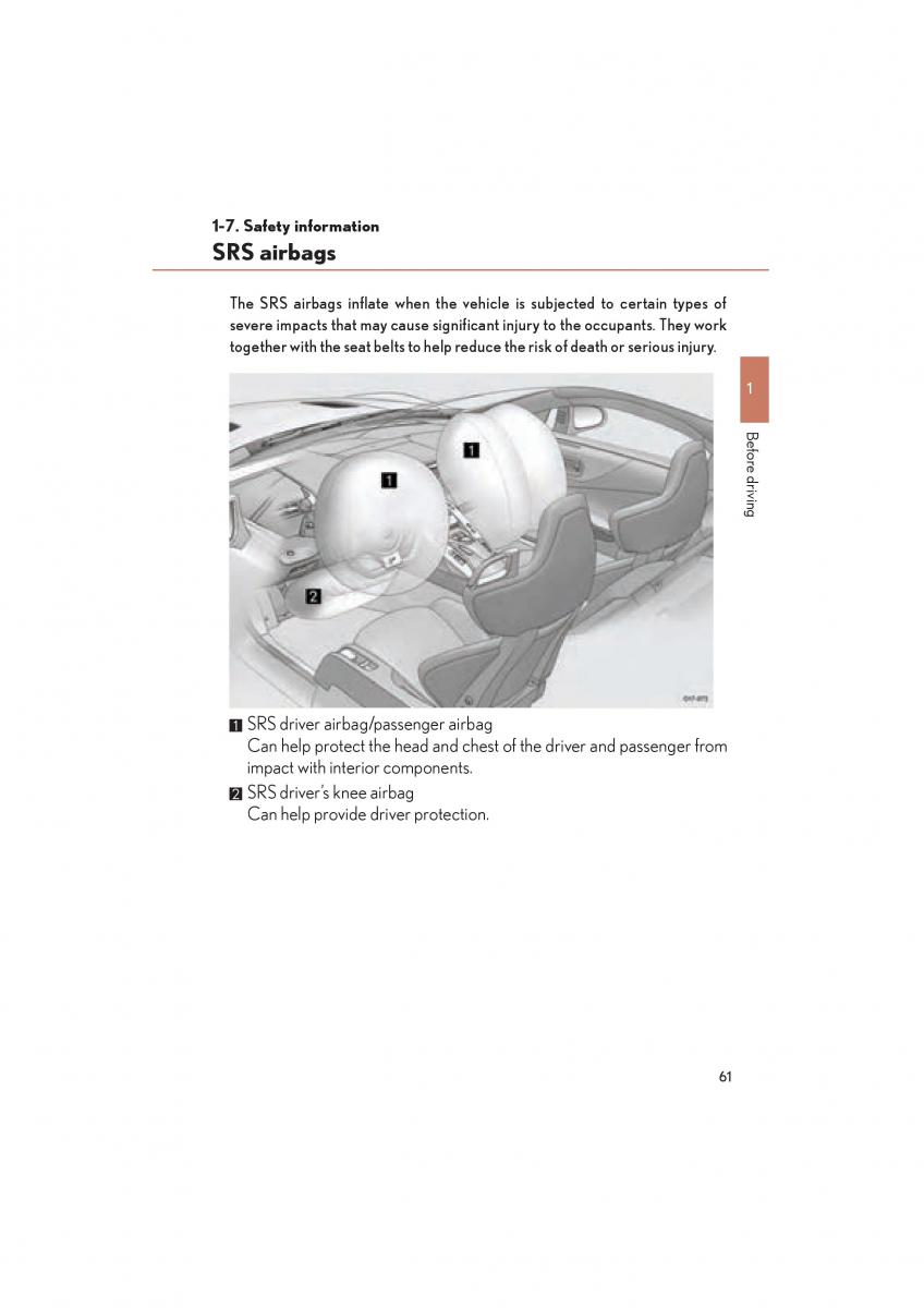 Lexus LFA owners manual / page 65