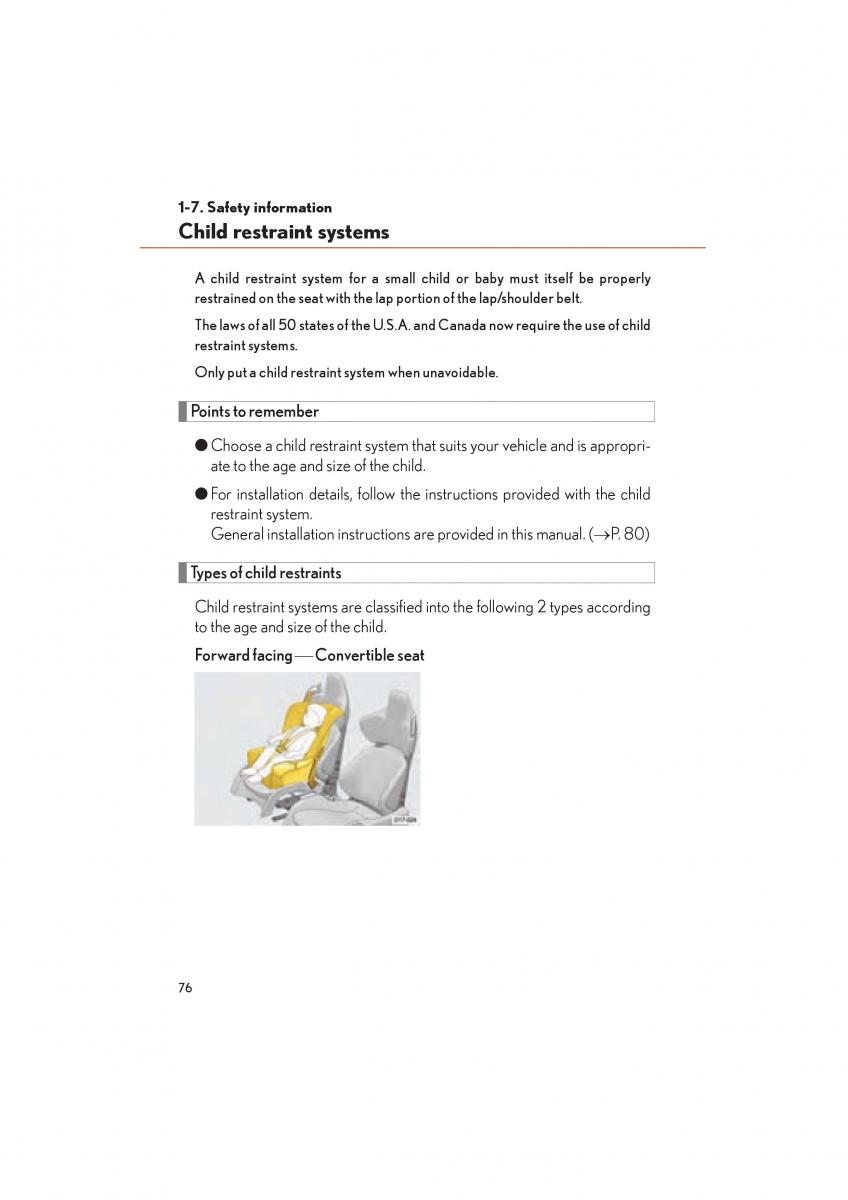 Lexus LFA owners manual / page 80