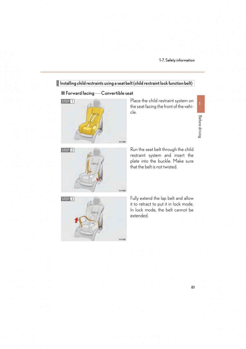 Lexus LFA owners manual / page 85