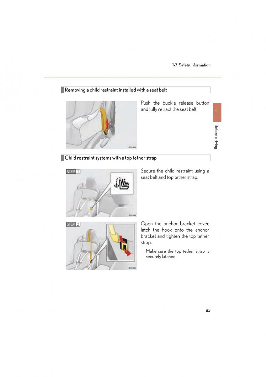 Lexus LFA owners manual / page 87