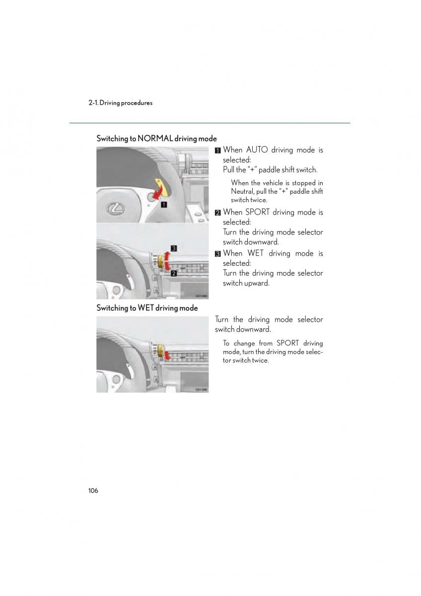 Lexus LFA owners manual / page 110