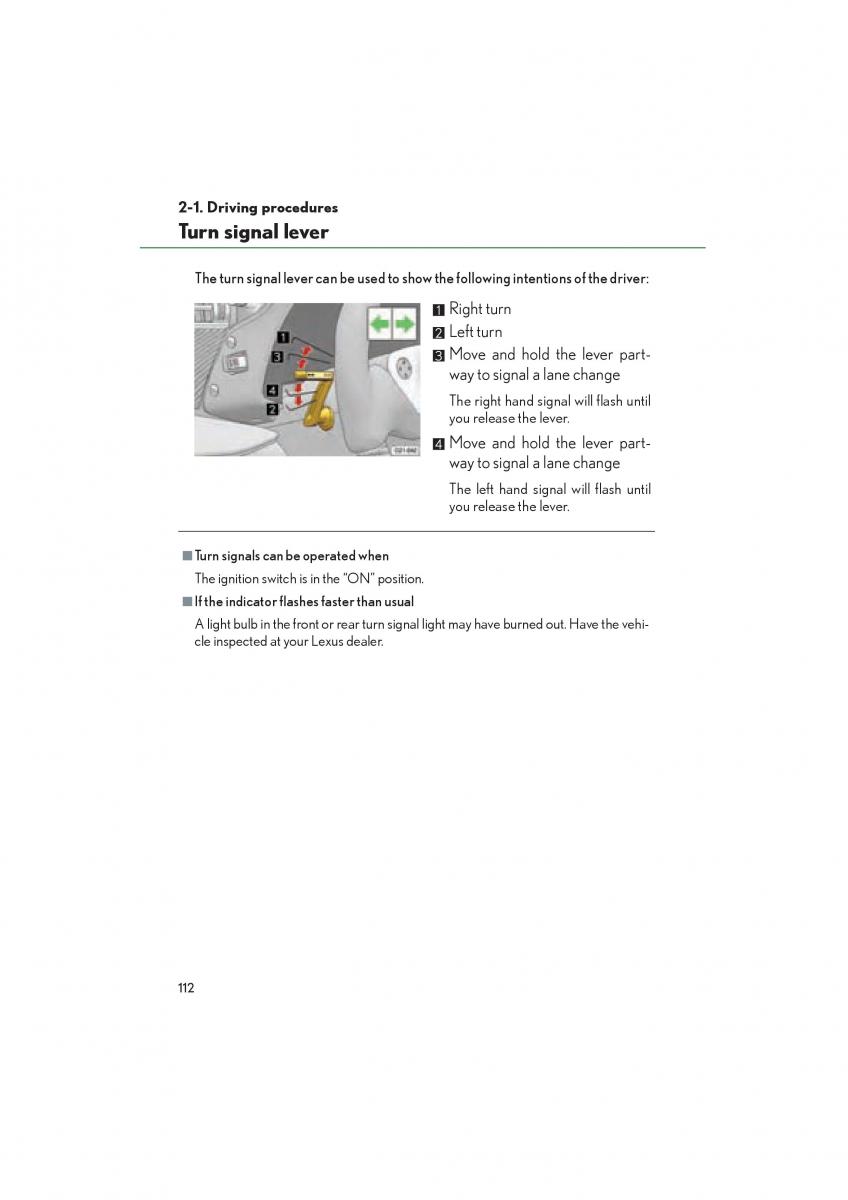 Lexus LFA owners manual / page 116