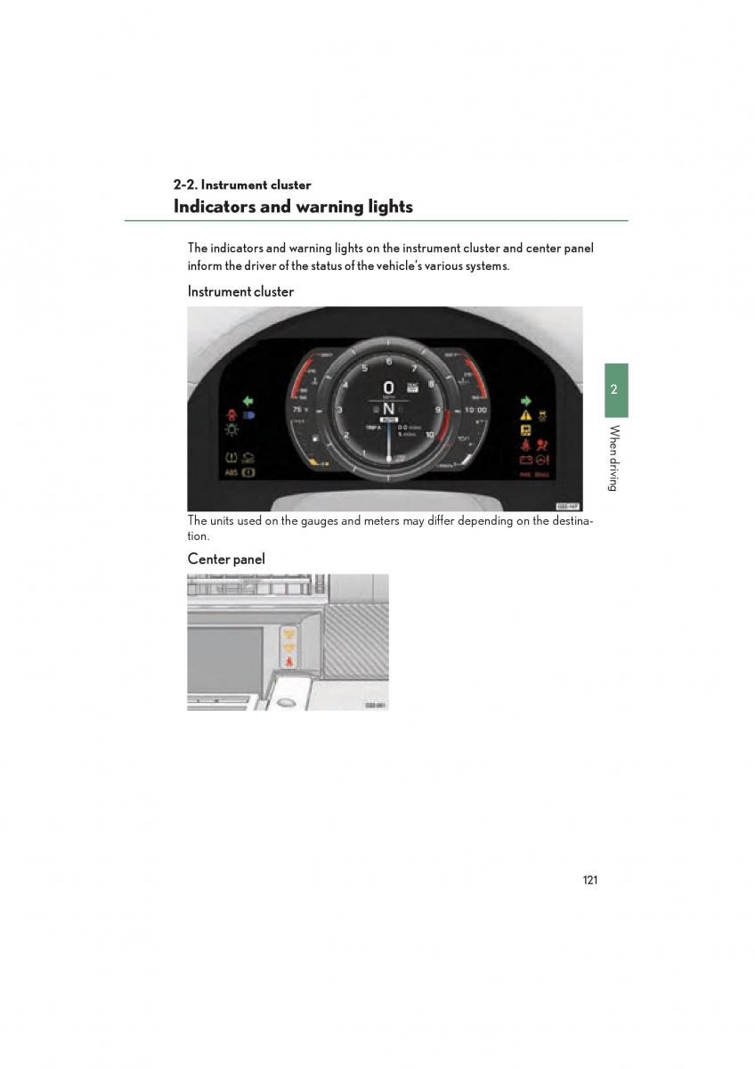 Lexus LFA owners manual / page 125