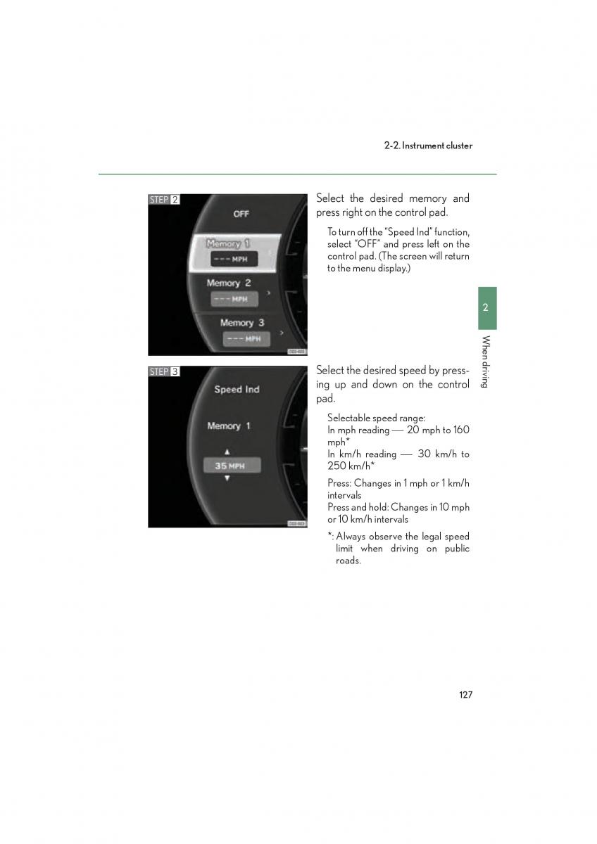 Lexus LFA owners manual / page 131