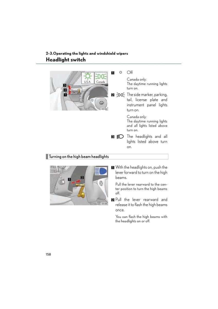 Lexus LFA owners manual / page 162