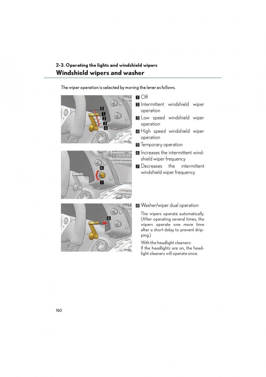 Lexus LFA owners manual / page 164