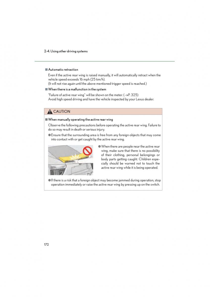 Lexus LFA owners manual / page 176