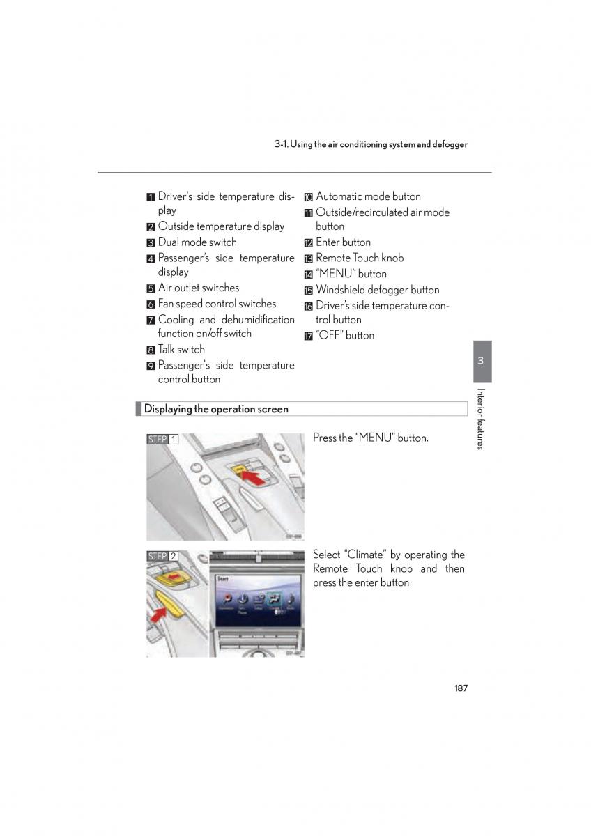 Lexus LFA owners manual / page 191