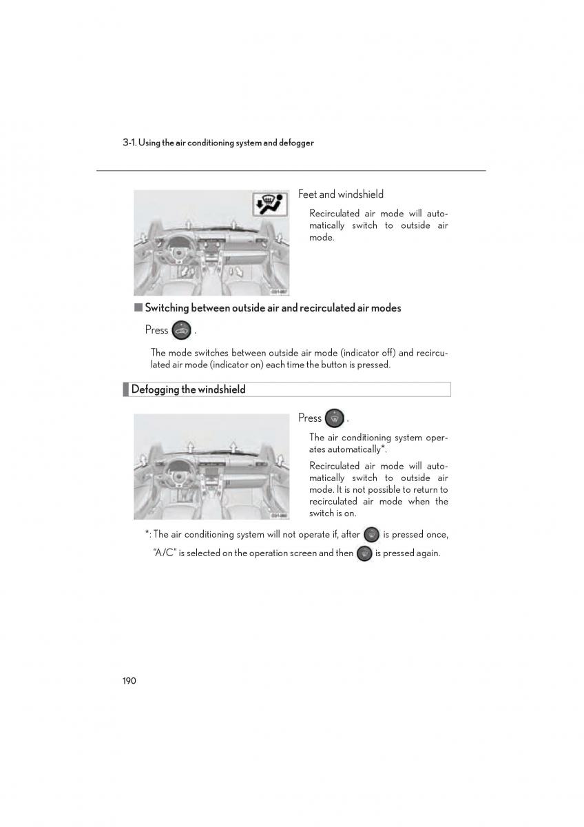 Lexus LFA owners manual / page 194