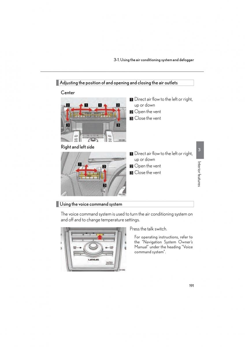 Lexus LFA owners manual / page 195