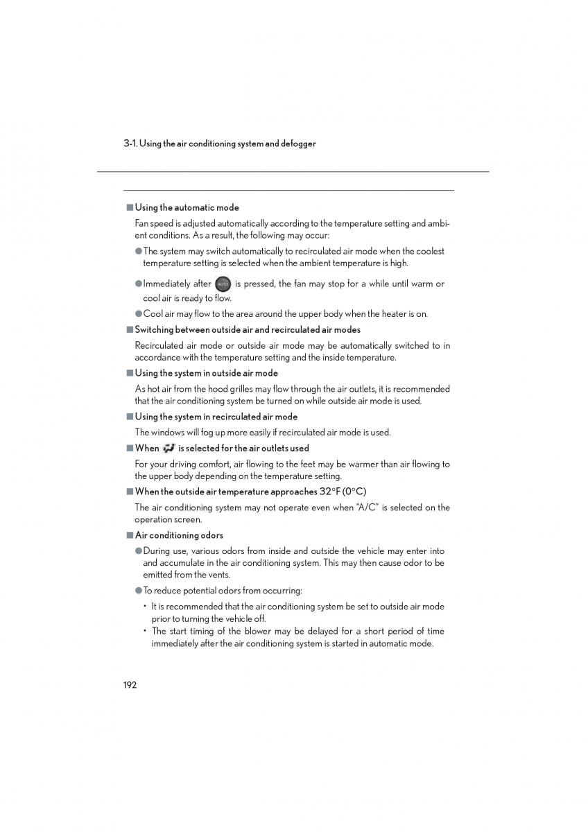 Lexus LFA owners manual / page 196