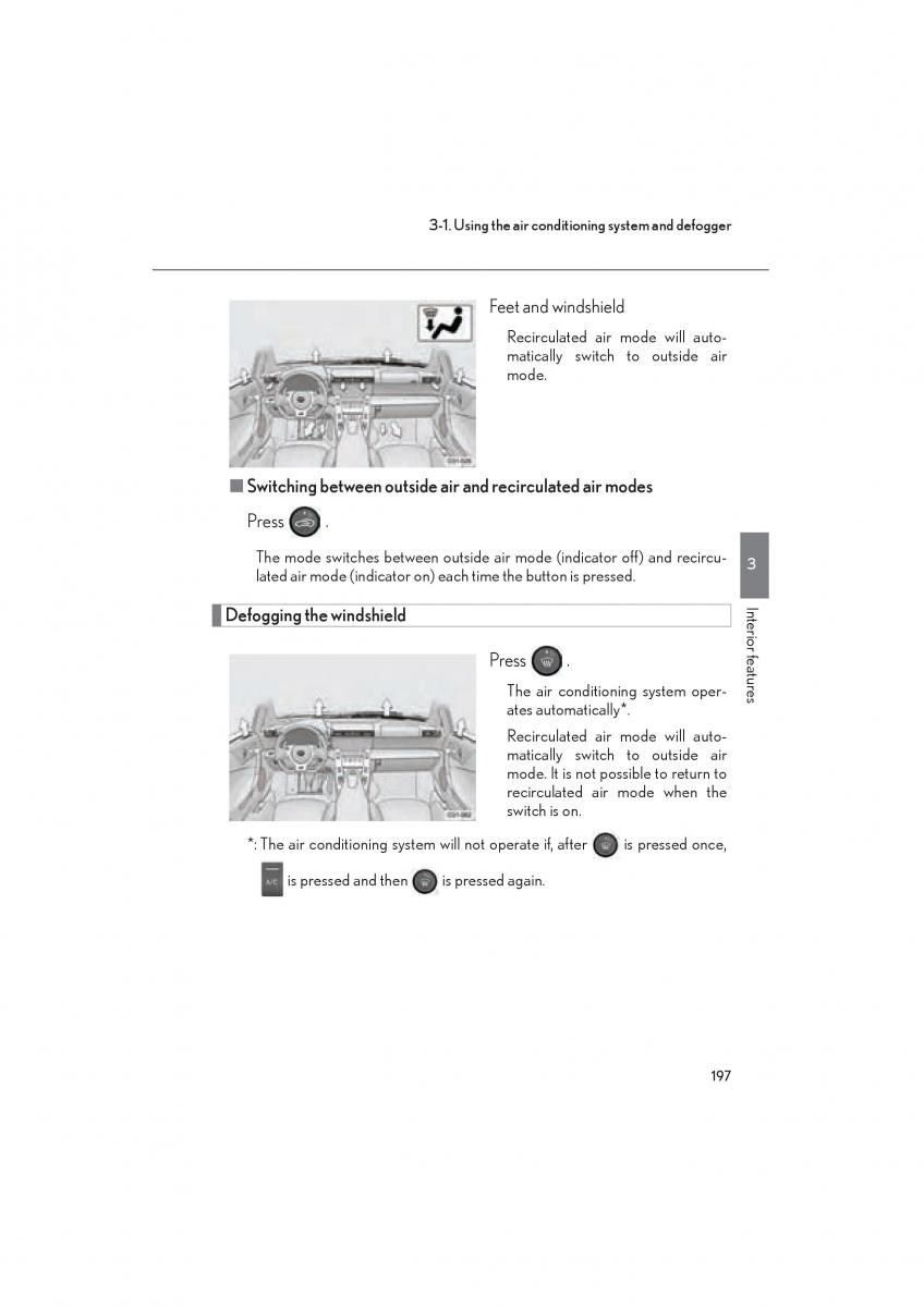 Lexus LFA owners manual / page 201