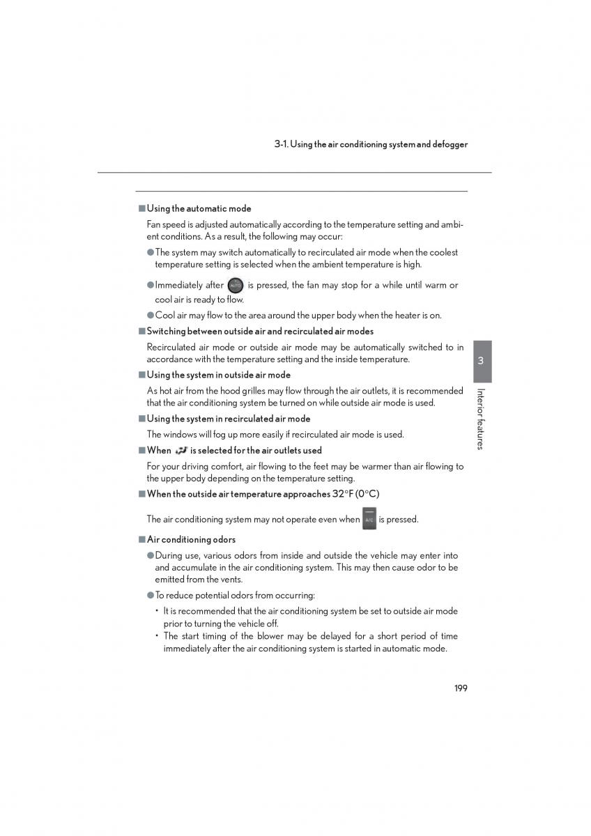 Lexus LFA owners manual / page 203