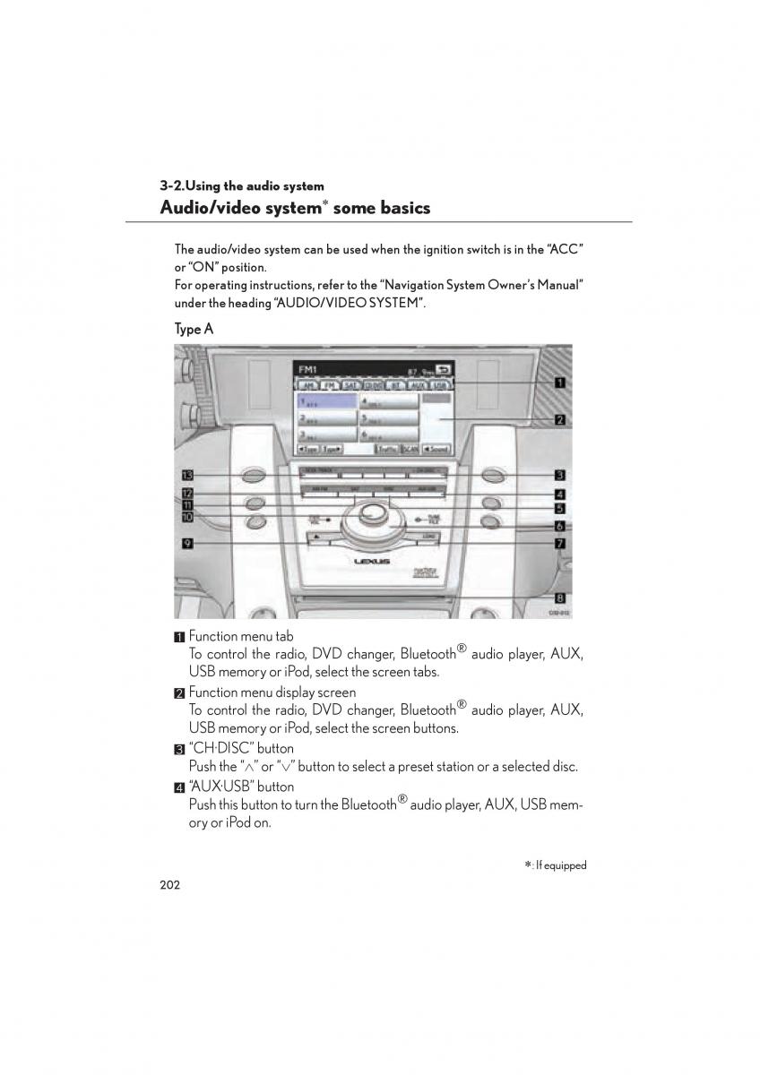 Lexus LFA owners manual / page 206