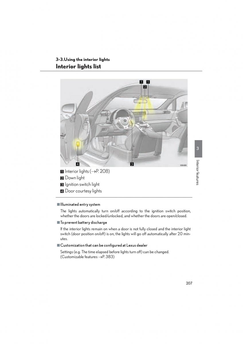 Lexus LFA owners manual / page 211